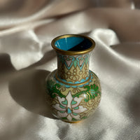 A vintage Chinese import cloisonne enamel miniature vase