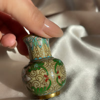 A vintage Chinese import cloisonne enamel miniature vase