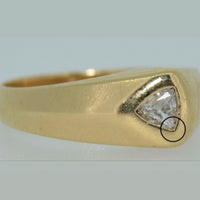 Vintage 14k Yellow Gold .30-Carat (G/VS) Trillion-Cut Diamond Solitaire Ring