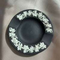 Vintage Black-and-White Wedgwood Made in England Porcelain Ashtray, Perfect as a Jewelry Dish