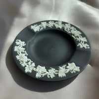 Vintage Black-and-White Wedgwood Made in England Porcelain Ashtray, Perfect as a Jewelry Dish