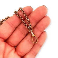 Gold-filled 54-inch Victorian Muff/Long-Guard Belcher Chain with Dog Clip