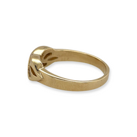 Vintage 14k Yellow Gold .33ctw Baguette Diamond Ribbon-Style Infinity Symbol Ring Alternative Bridal Anniversary Gift Idea side View