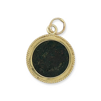 14k Yellow Gold Ancient Coin Pendant in Vintage Setting