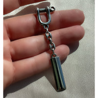 Vintage Sterling Silver Tiffany & Co. Valet-Style Shackle Key Chain with Mariner Link Detail, Marked Italy