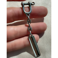 Vintage Sterling Silver Tiffany & Co. Valet-Style Shackle Key Chain with Mariner Link Detail, Marked Italy